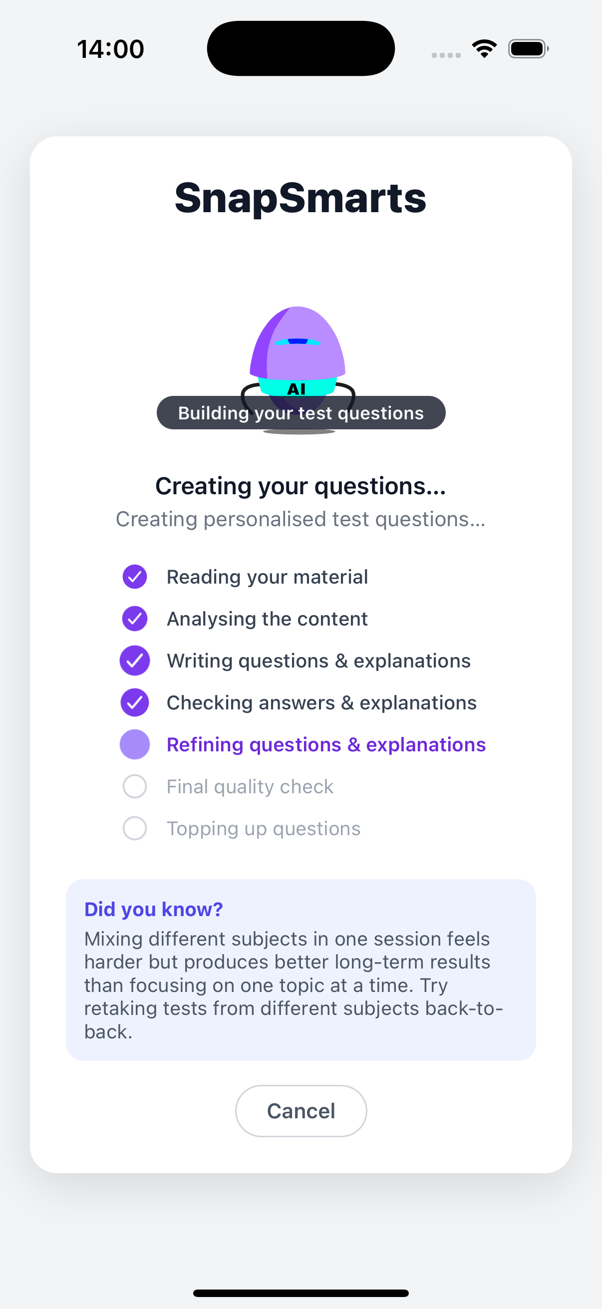 AI builds your test